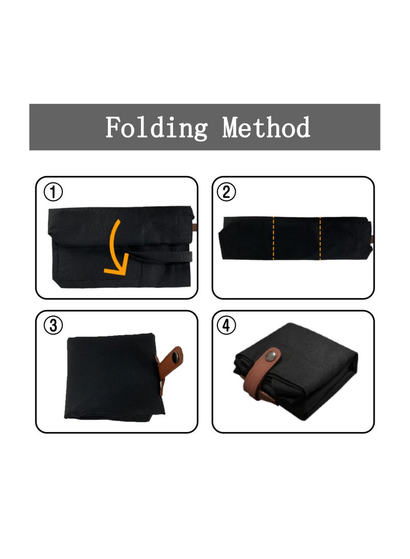 1-Piece Polyester Taffeta Folding Eco-friendly Bag,Van Gogh Oil Painting Style Printing Carrying Bag,Mini Reusable Supermarket Shopping Bag  - Image 3