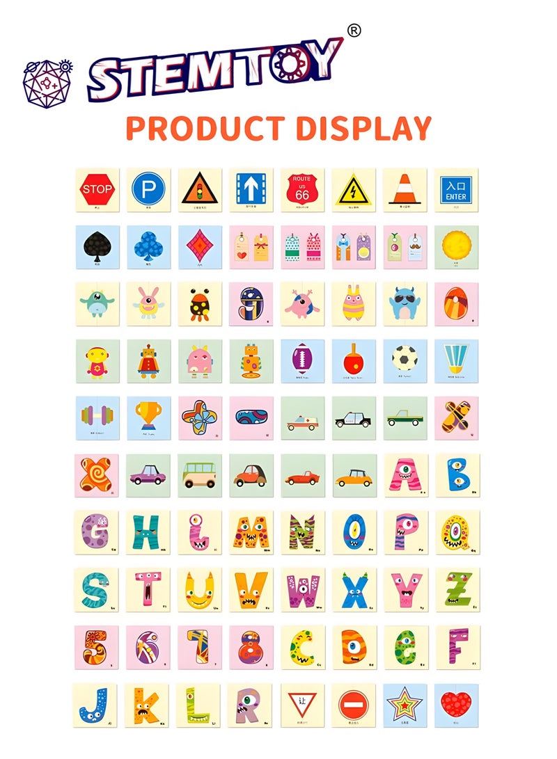 STEMTOY 100 Piece 15x15cm Paper Cutting Activity Set with 2 Pairs of Scissors, DIY Paper-Cutting Handmade Puzzle, Montessori Early Learning Educational Toy for Kindergarten & Preschool Kids, Boys, Girls, Ages 3+ (Advanced) - Image 2