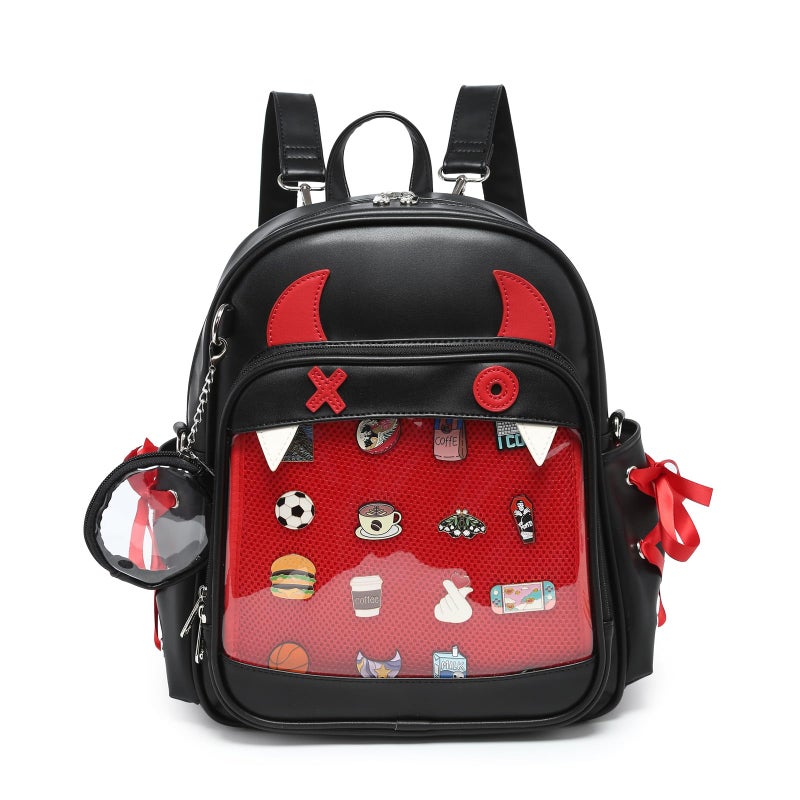 CHERRY SAUCE Halloween Purse Terror Sling Ita Bag Crossbody Bags PU Leather Backpack Shoulder Bag - Image 1