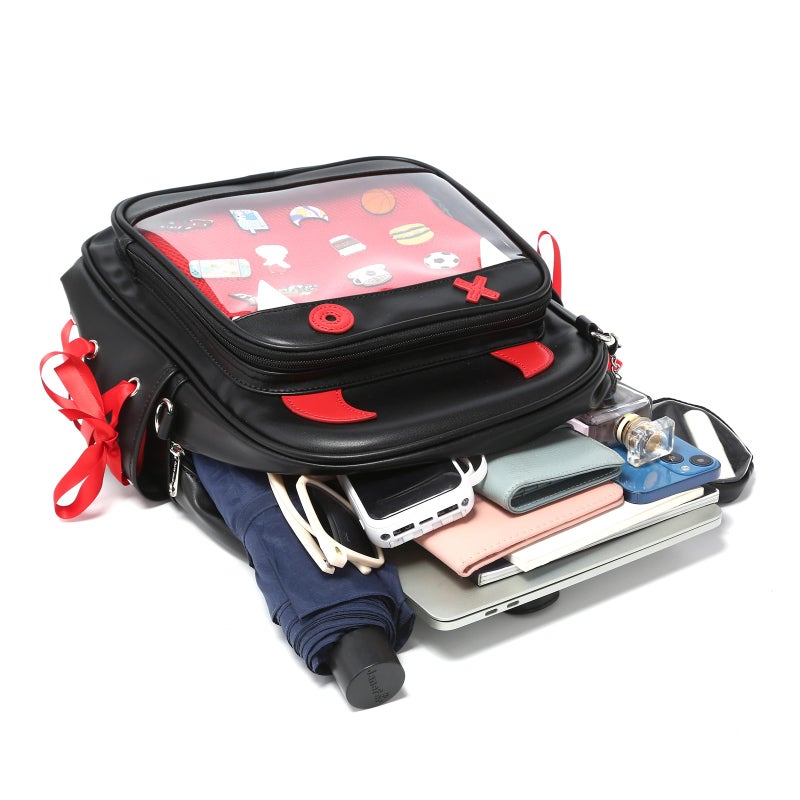 CHERRY SAUCE Halloween Purse Terror Sling Ita Bag Crossbody Bags PU Leather Backpack Shoulder Bag - Image 4