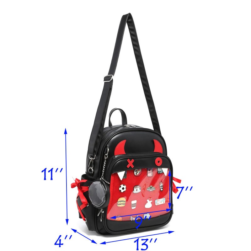 CHERRY SAUCE Halloween Purse Terror Sling Ita Bag Crossbody Bags PU Leather Backpack Shoulder Bag - Image 2