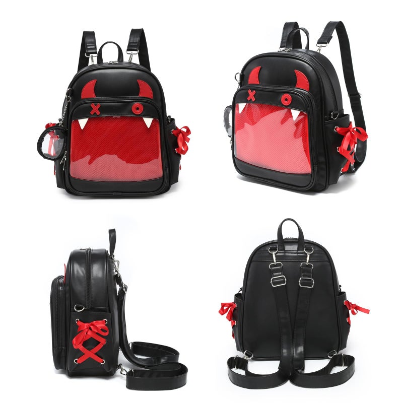 CHERRY SAUCE Halloween Purse Terror Sling Ita Bag Crossbody Bags PU Leather Backpack Shoulder Bag - Image 5