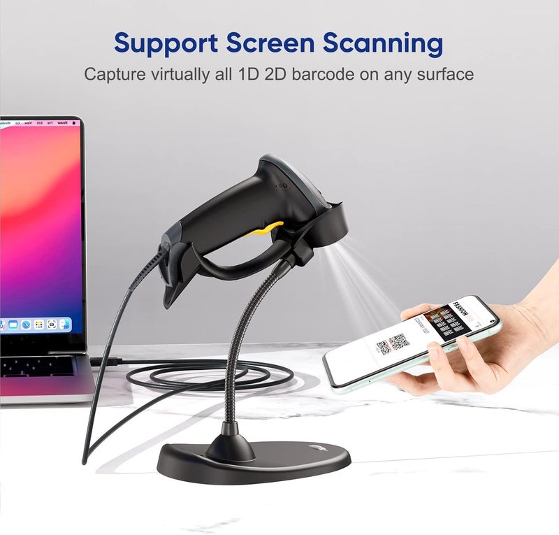 GOBBLER 2D Barcode Scanner with Flexible Stand, High-Speed Automatic & Manual USB Wired Barcode Scanner/Reader Ideal for Supermarkets, Convenience Stores, Warehouses - Image 5