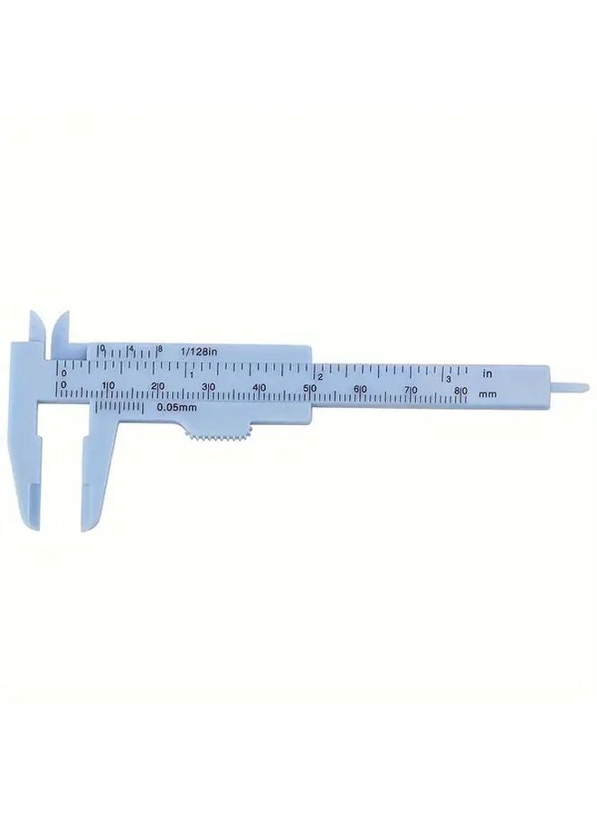 Gray Mini Plastic Sliding Vernier Caliper 3 15 Inch Double Scale Ruler for Carpentry Student Jewelry Measuring - Image 1