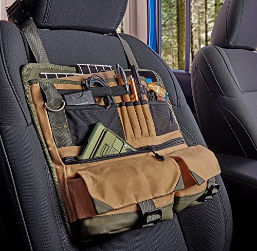 High Road Front Seat Organizer with Laptop Sleeve Filing Electronic and Work Supply Compartments 12 pocket Car Office Passenger Seat Organizer - Image 1
