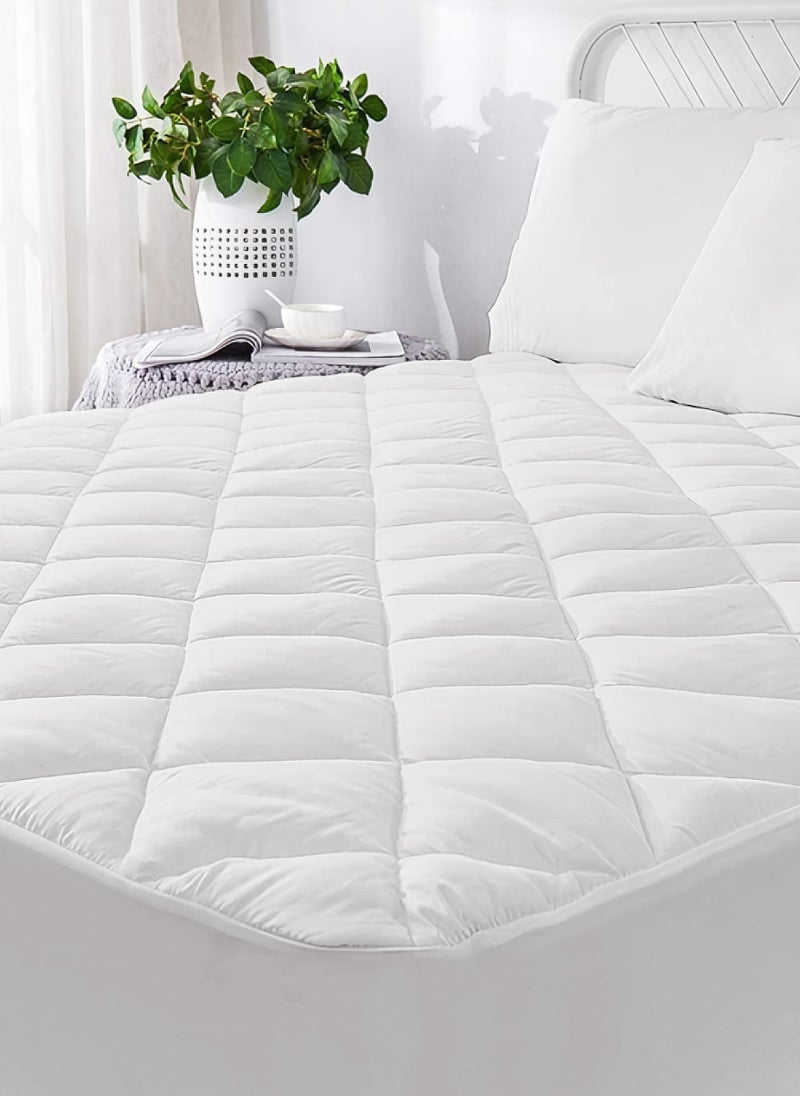REDTOMMY Fitted Mattress Protector Cover Bed Topper Pad 200X200+30cm - Image 1