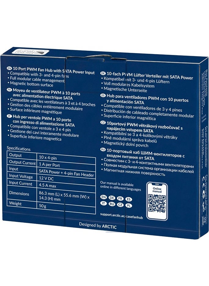 Arctic - Fan Hub 10 Port PWM SATA Power Supported (ACFAN00175A) - Image 1