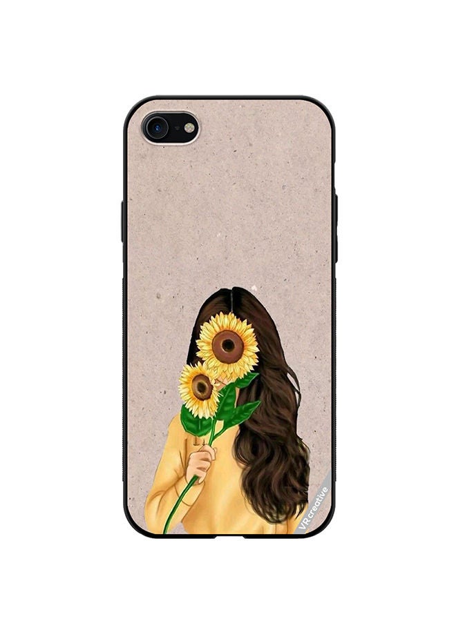 VR CREATIVE Protective Case Cover For Apple iPhone SE (2022) Sunflower2 Design Multicolour - Image 1