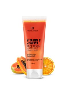 Botanic Hearth Vitamin C & Papaya Cleanser Face Wash Brightening Face Wash With Vitamin C Beads For Glowing & Radiant Skin For Women & Men Sulphate & Paraben Free 100Ml  - Image 1