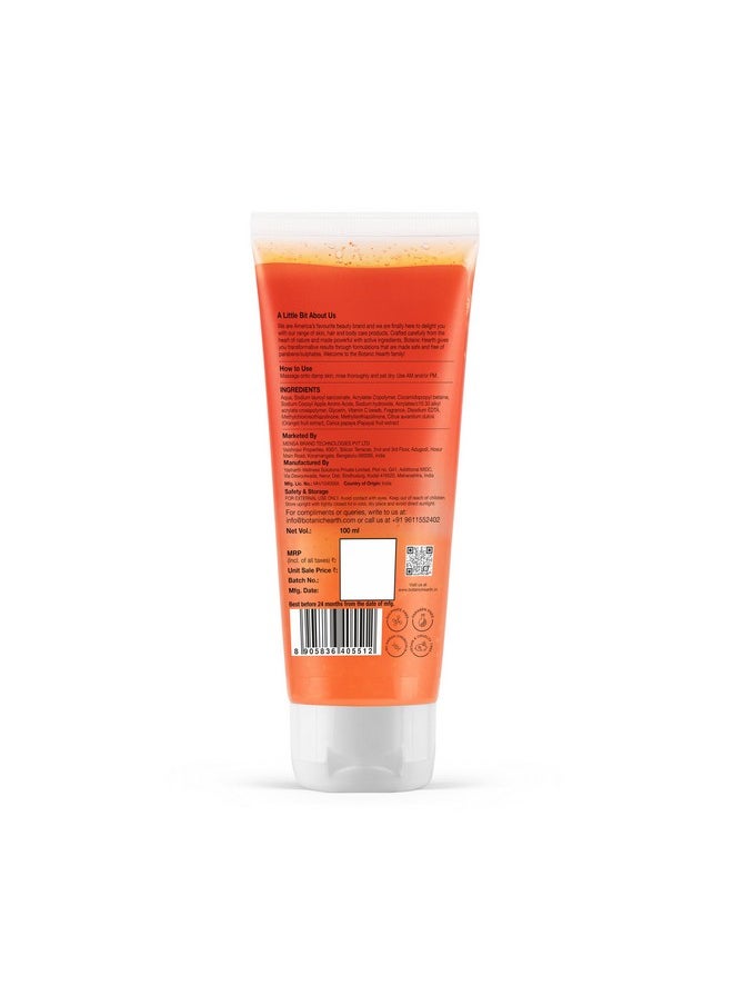 Botanic Hearth Vitamin C & Papaya Cleanser Face Wash Brightening Face Wash With Vitamin C Beads For Glowing & Radiant Skin For Women & Men Sulphate & Paraben Free 100Ml  - Image 2