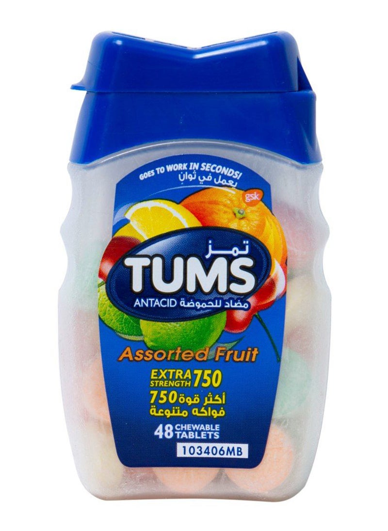 Tums Extra Strength 750Mg Chewable Tablets Assorted Fruits, 48 Pieces - pzsku/Z6E522F5BED936E0BF48AZ/45/_/1729594791/6cd763b1-f50e-40dd-9acd-966a6a350246