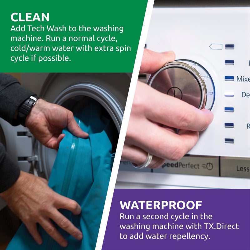 Nikwax Hardshell Cleaning & Waterproofing Duo-Pack, 300ml, Cleans and Restores Water Repellency on Jackets, Rain, Ski, and Snow Gear, Outerwear, Safe for Gore-Tex and DWR - Image 4