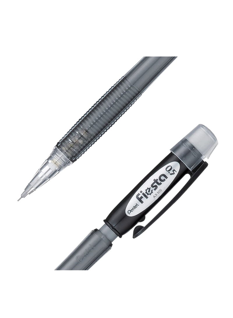 Pentel 4-Piece Fiesta Mechanical Pencil 0.5mm Tip Black Body - Image 3