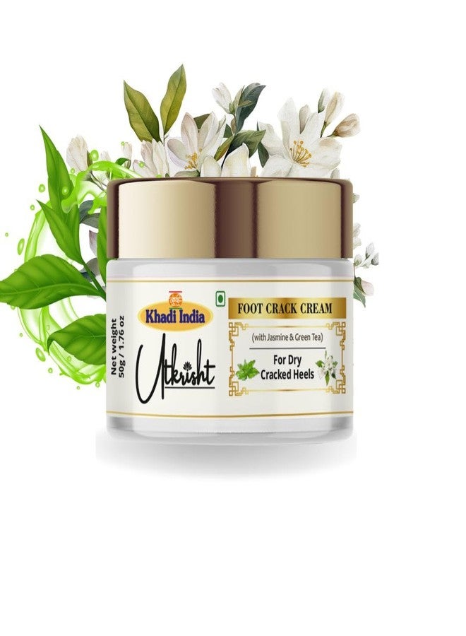 Utkrisht Khadi India Utkrisht Foot Crack Cream with Jasmine & Green Tea for Dry Cracked Heels, 50g - Image 2
