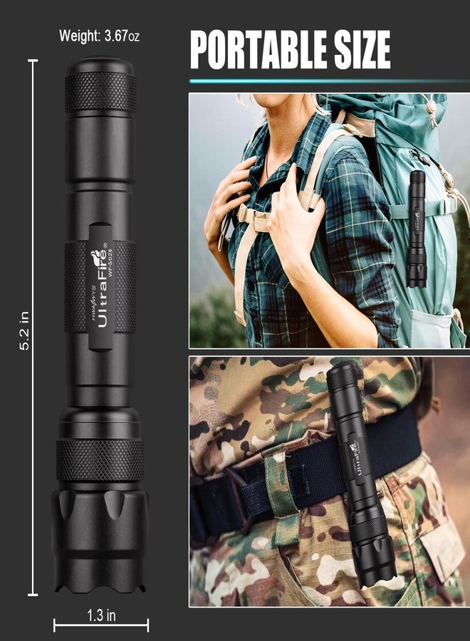 ULTRAFIRE Tactical Flashlight WF-502B 1000 Lumens - Single Mode Mini LED Flashlight,Bright Military-Grade Police Flashlight for Security, Camping and Emergency - Image 5
