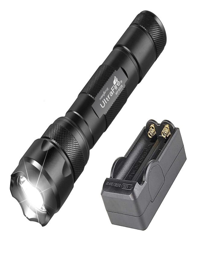 ULTRAFIRE Tactical Flashlight WF-502B 1000 Lumens - Single Mode Mini LED Flashlight,Bright Military-Grade Police Flashlight for Security, Camping and Emergency - Image 1