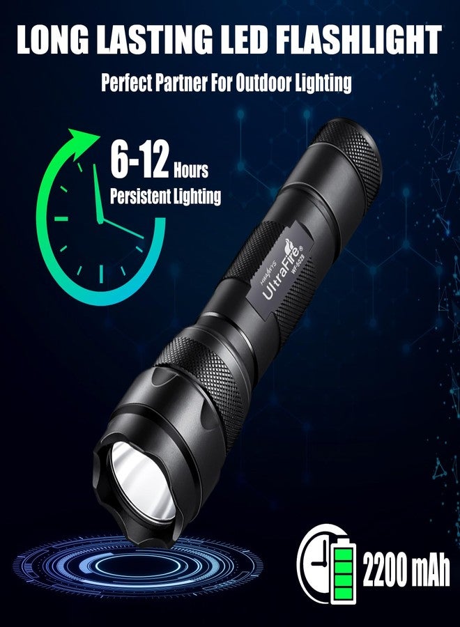 ULTRAFIRE Tactical Flashlight WF-502B 1000 Lumens - Single Mode Mini LED Flashlight,Bright Military-Grade Police Flashlight for Security, Camping and Emergency - Image 4