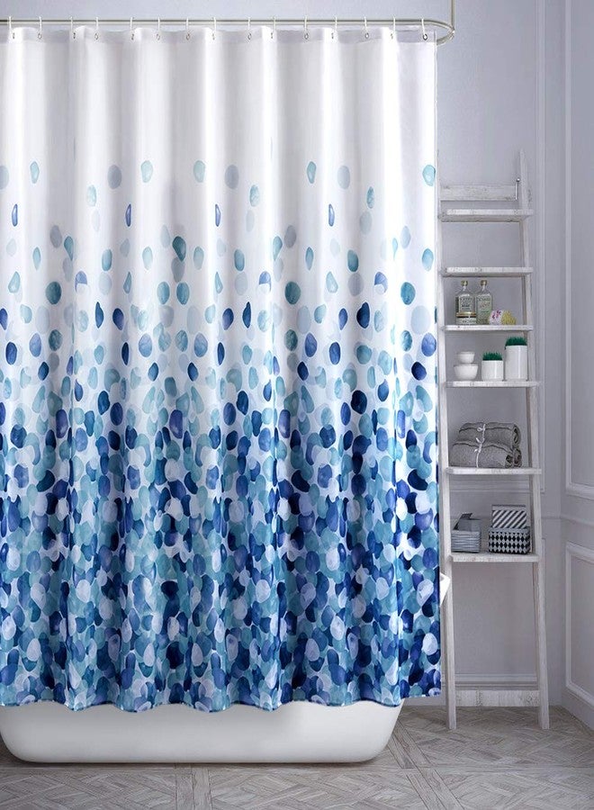 ARICHOMY Shower Curtain, Polyester Farmhouse Shower Curtain Set Bathroom Fabric Fall Curtains Waterproof Colorful Funny with Standard Size 72 by 72 (Blue)… - Image 1