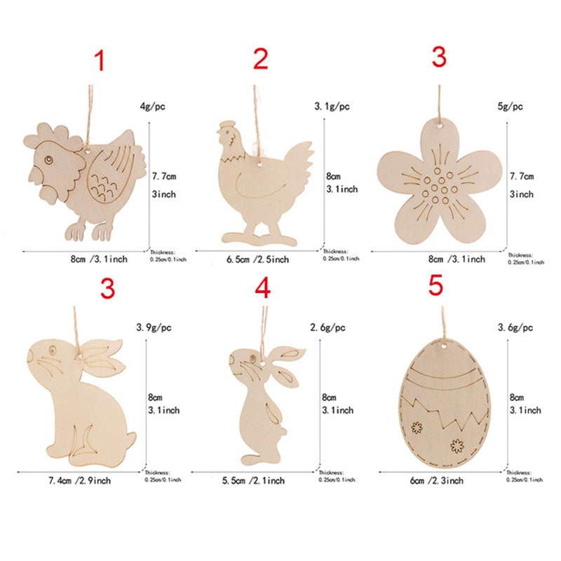 Easter Hanging Door Pendants Type 6: High-quality Diy Hanging Signs - Easy To Hang Easter Resurrection Eggs for Easter Party Spring Home Decoration - Image 2