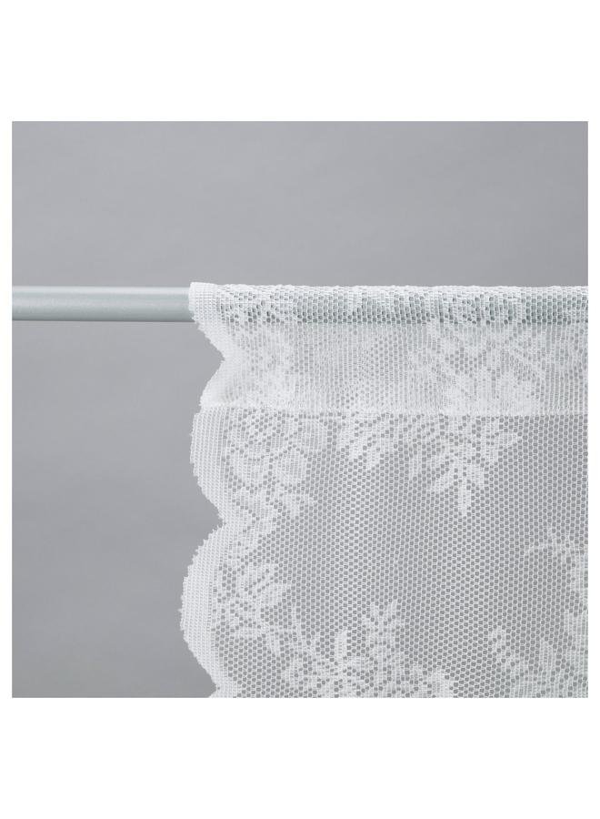 erorex Net curtains, 1 pair, off-white/with rod pocket, 145x300 cm - Image 3