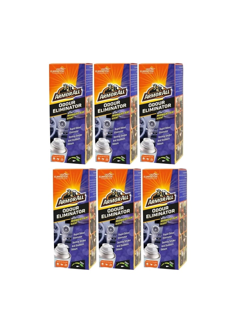 ARMOR ALL ArmorAll Odour Eliminator with Midnight Air Acent Rapid Odour Eliminator Destroy Smoke and Stubborn Odours Pack of 6  - Image 1