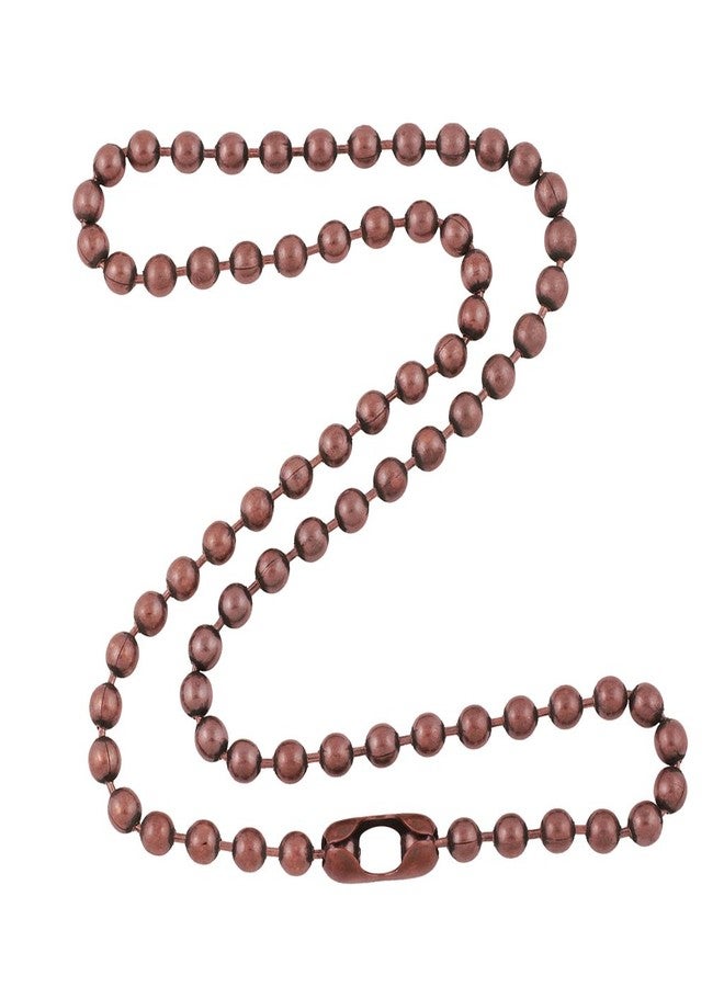 DragonWeave 4.8mm Large Antique Copper Ball Chain Necklace with Extra Durable Color Protect Finish - 14 Inches - Image 1
