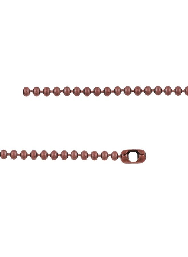DragonWeave 4.8mm Large Antique Copper Ball Chain Necklace with Extra Durable Color Protect Finish - 14 Inches - Image 2