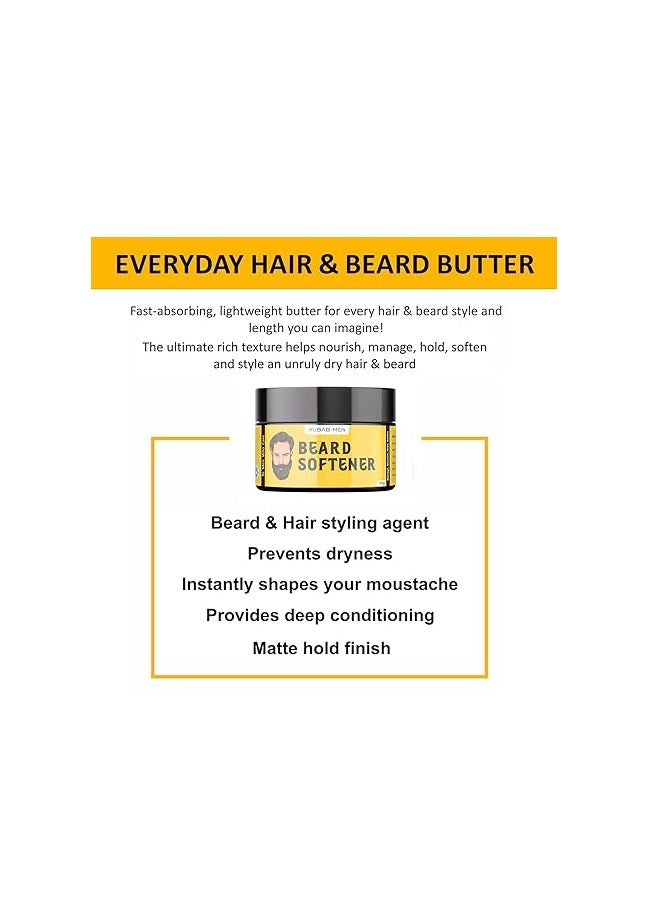 RUBAB MEN Beard Softener Cream for Men - 40g| Enriching Beard Balm Infused with Shea Butter, Avocado, Olive & Aloe Extract| No More Beard Itch!  - Image 4
