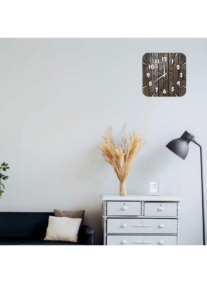 KARTIK™ Printed Design Square Wooden Wall Clock Without Glass for Your Home/Living Room/Bedroom/Kitchen and Office (Multicolor, 11X11 inches) - Image 2
