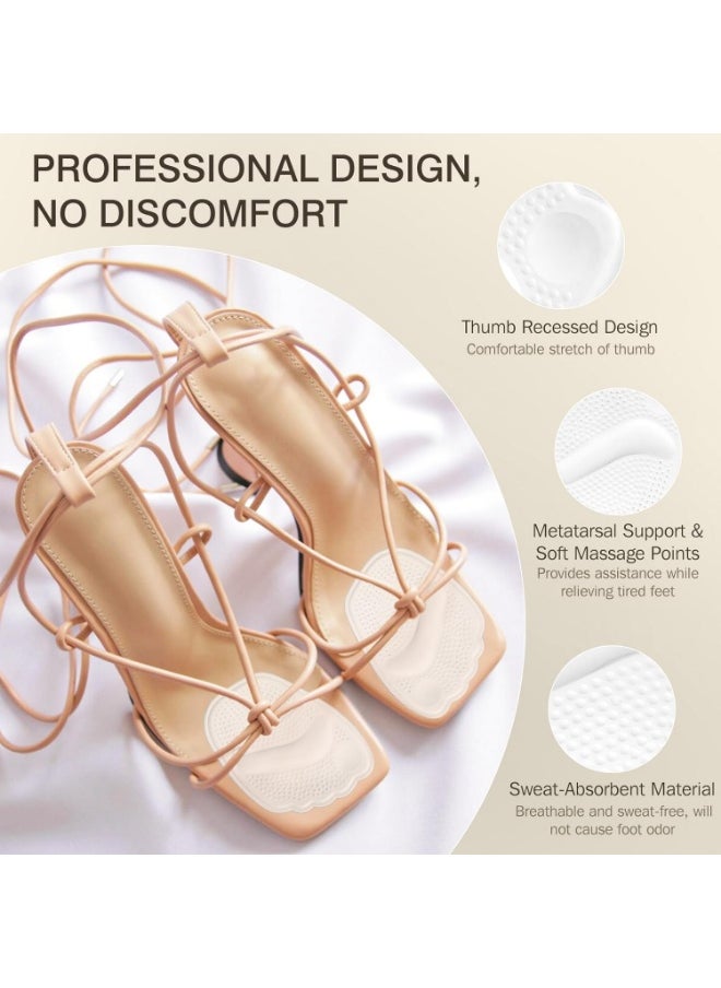Meetion Metatarsal Pads Women, Gel Ball of Foot Cushions for Pain Relief in Shoes, Non-Slip Heel Inserts, One Size Fits All (2 Pairs, Clear)  - Image 4