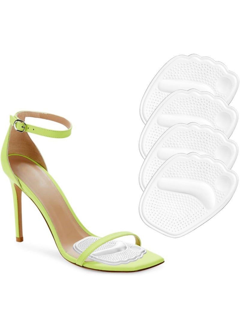 Meetion Metatarsal Pads Women, Gel Ball of Foot Cushions for Pain Relief in Shoes, Non-Slip Heel Inserts, One Size Fits All (2 Pairs, Clear)  - Image 1