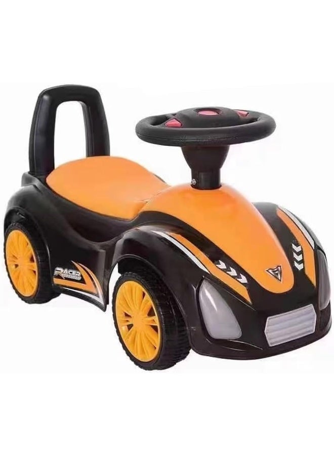 Fashion Kids Ride on Car with Basket Under Seat, Foot Driving Car, Perfect for 1-3 Years Old Kids (Orange) 