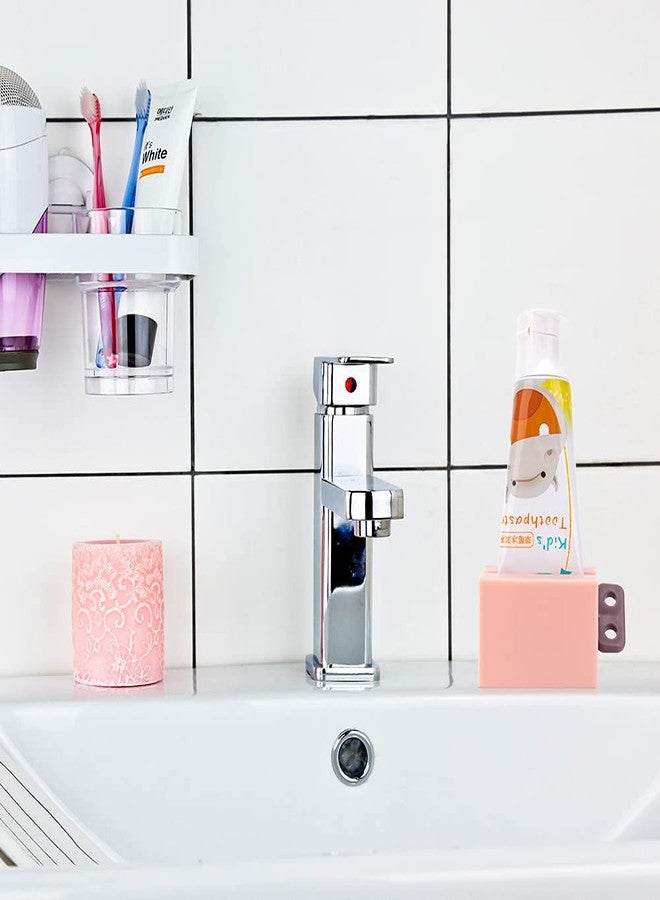 Y-Kelin 3 Pack Toothpaste Squeezer, Rolling Tube Key with Frosted Handle & Wall-Mountable Holder, Save Toothpaste & Creams (Pink + White + Light Blue) - Image 4