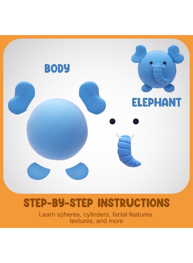 PLAYZO Air Dry Clay Kit for Kids – Ultra Light & Soft Modelling Clay Set, Non-Toxic Craft Clay with 12 Colours, DIY Art & Craft Toys Gift for Boys & Girls - Image 5