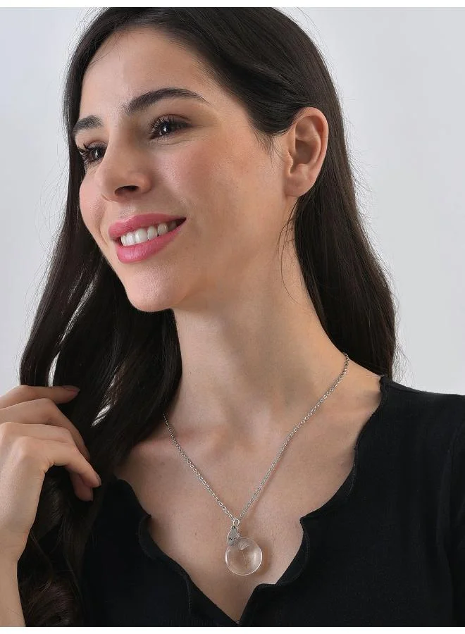 سوهي سلسلة قلادة مصممة مطلية بالفضة