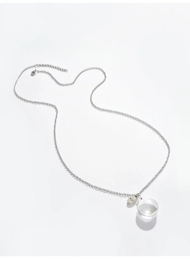 سوهي سلسلة قلادة مصممة مطلية بالفضة