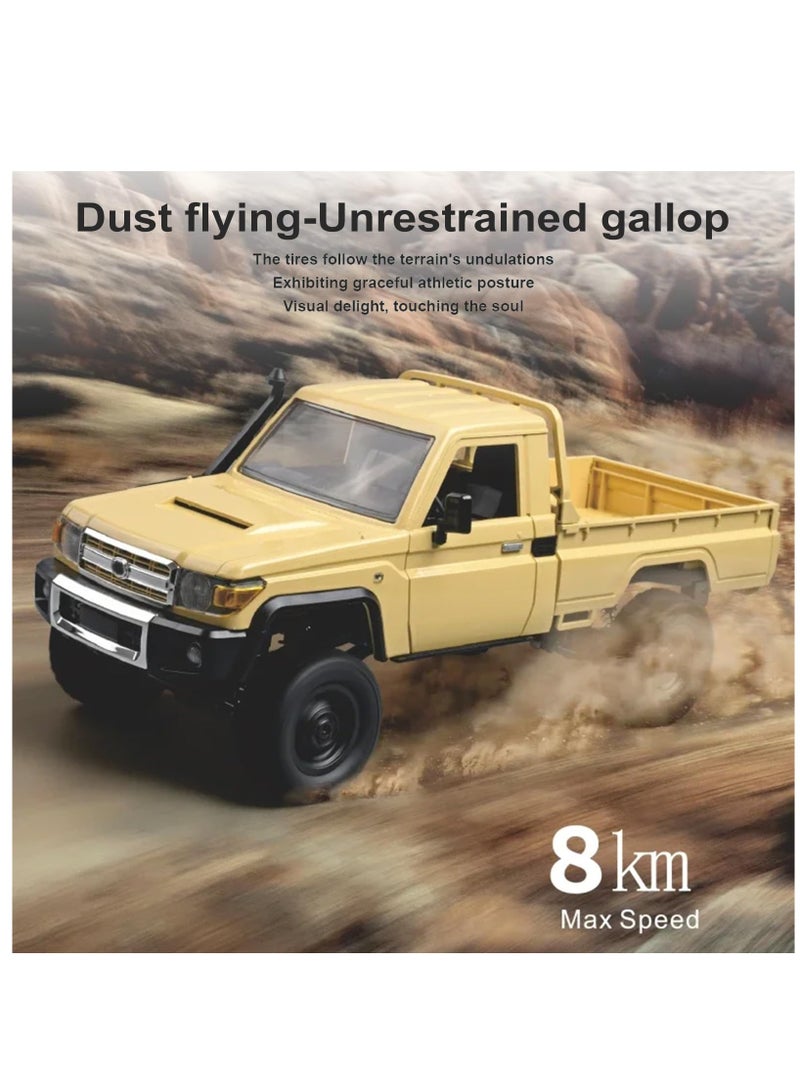 Mytoys 1/12 RC Crawler, Remote Control Pickup Car 4WD Land Cruiser Off Road for Adults with Proportional Throttle Steering 280 Brushed Motor All Terrain Remote Control Car RTR with Headlights - Image 4