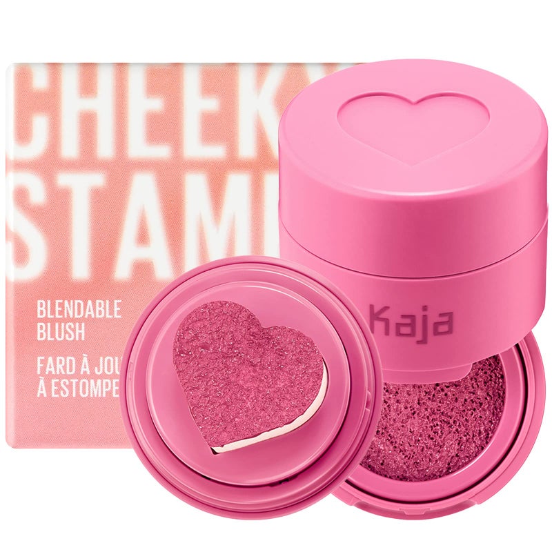 KAJA Blusher - Cheeky Stamp 04 Feisty | Kbeauty, Cute Makeup, Buildable & Blendable Shade with Heart-shaped Applicator, Sunkissed Finish, Travel size, Hygienic, Portable, Korean Makeup, 0.17 Oz - Image 1