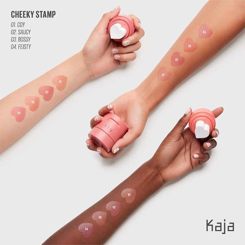 KAJA Blusher - Cheeky Stamp 04 Feisty | Kbeauty, Cute Makeup, Buildable & Blendable Shade with Heart-shaped Applicator, Sunkissed Finish, Travel size, Hygienic, Portable, Korean Makeup, 0.17 Oz - Image 5