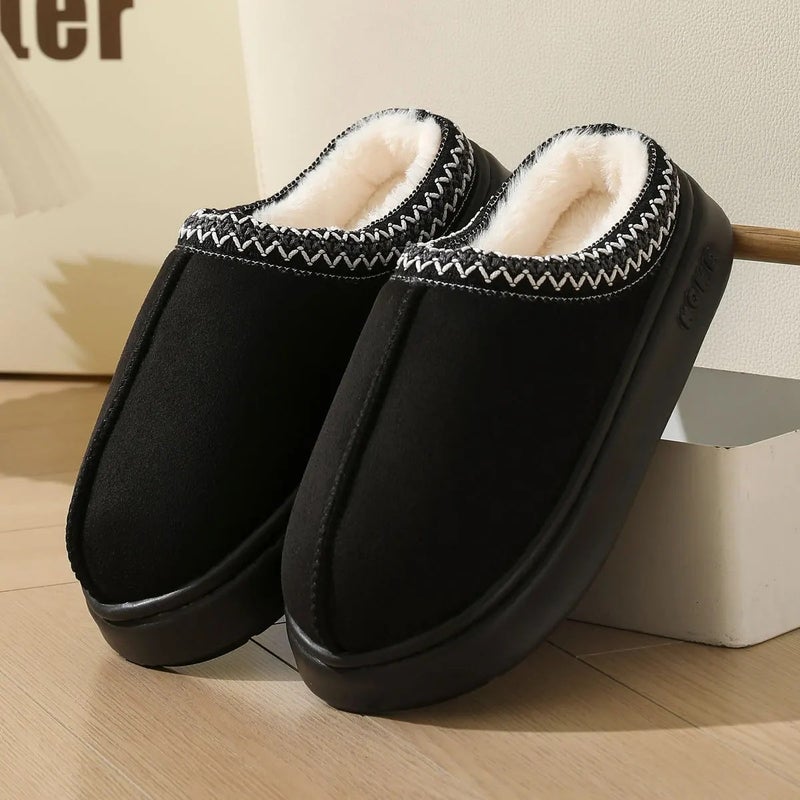 Y&D House Slippers Indoor Fur Shoes Autumn Winter Warm Fuzzy New Design Slippers Cloud Slides for Women Men - Image 1