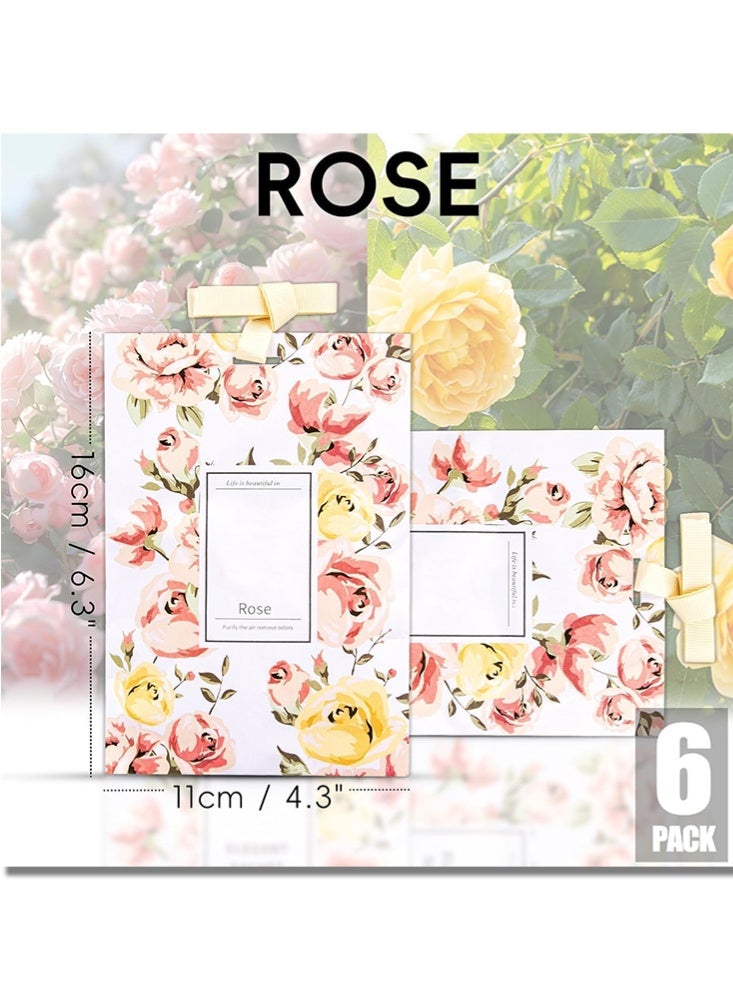 موندا أكياس معطرة طويلة الأمد للأدراج والخزائن - أكياس معطرة جو طويلة الأمد وأكياس مجففات معلقة ومنتجات العطور المنزلية أو غرفة المنزل وخزانة الملابس والسيارة (الورد) - Image 2