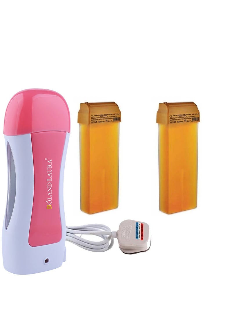 BOLAND LAURA Depilatory Heater For Wax08 + 2 Wax roll+Hair removal strips  - Image 1