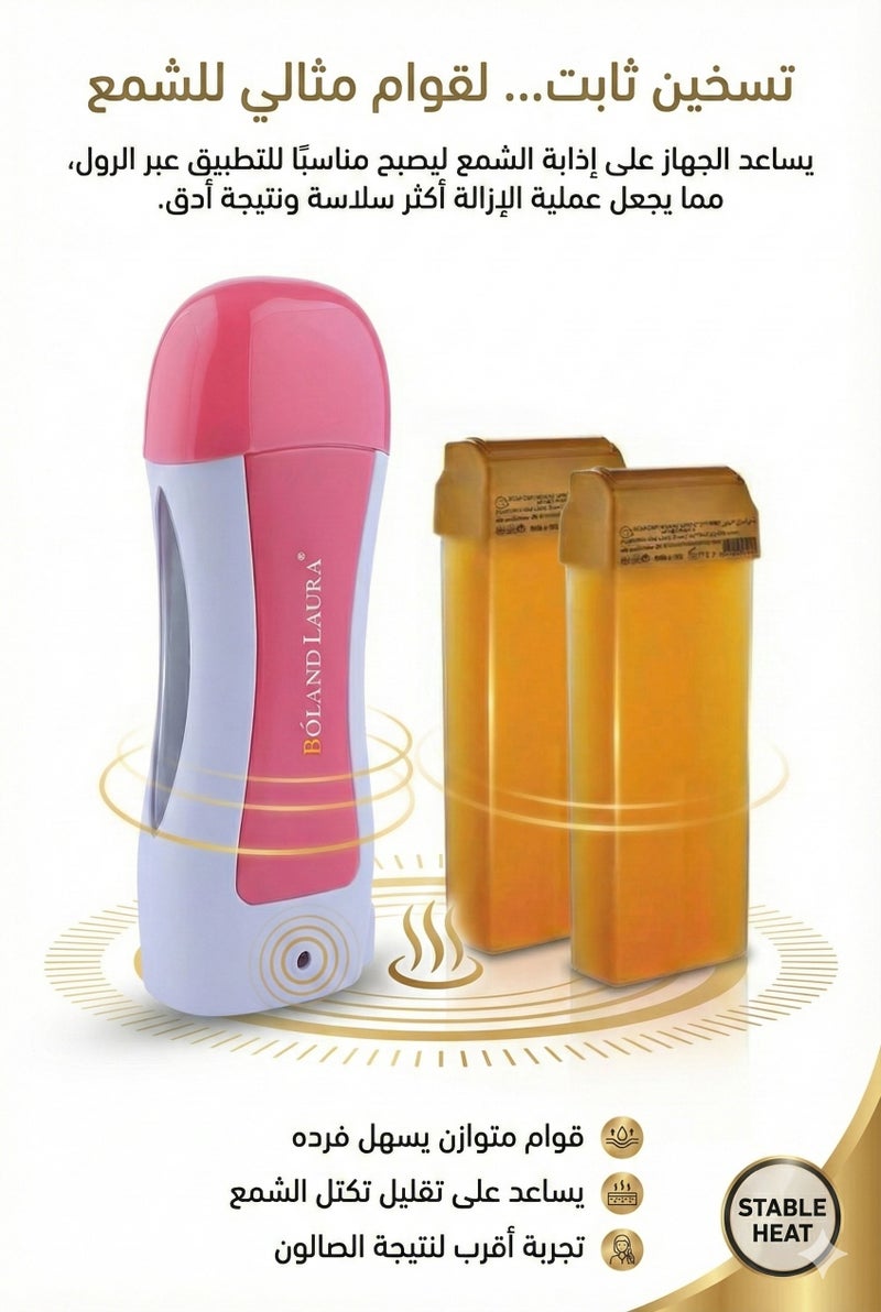BOLAND LAURA Depilatory Heater For Wax08 + 2 Wax roll+Hair removal strips - Image 4
