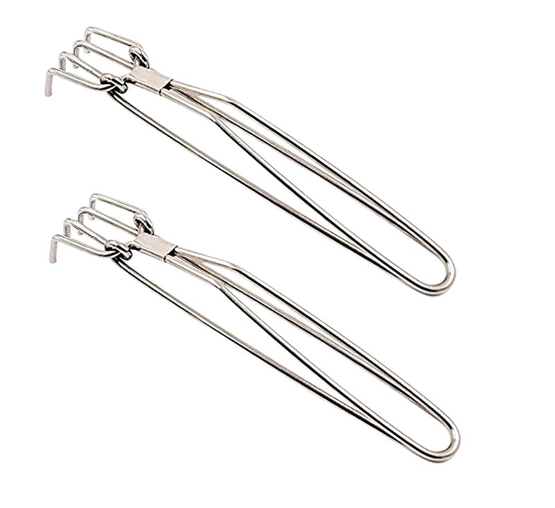 Dynore Stainless Steel Wire Tong Pakkad Utensil Holder- Set of 2 - Image 1
