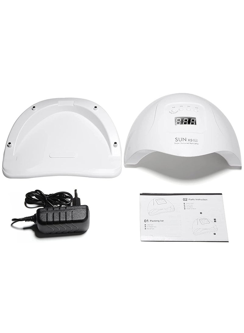 Sun مجفف أظافر احترافي بمصابيح LED، مجفف أظافر Sun X5 PlUS 54W Uv LED لصالونات العناية بالأظافر الاحترافية، الأظافر، الطلاء، المعالجة، المانيكير، باديكير، أدوات فنون الأظافر، أبيض - Image 4