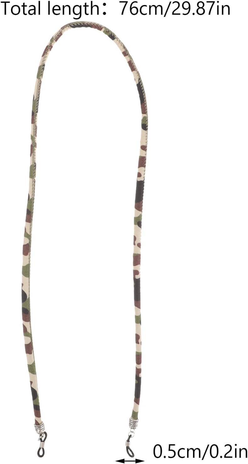 4pcs Camouflage Glasses Lanyards Eyeglass Holders for Men and Women, Sports Eyewear Retainers with Thick Sturdy Straps, Anti-drop Glasses Chain Accessories for Outdoor Activities - Image 2