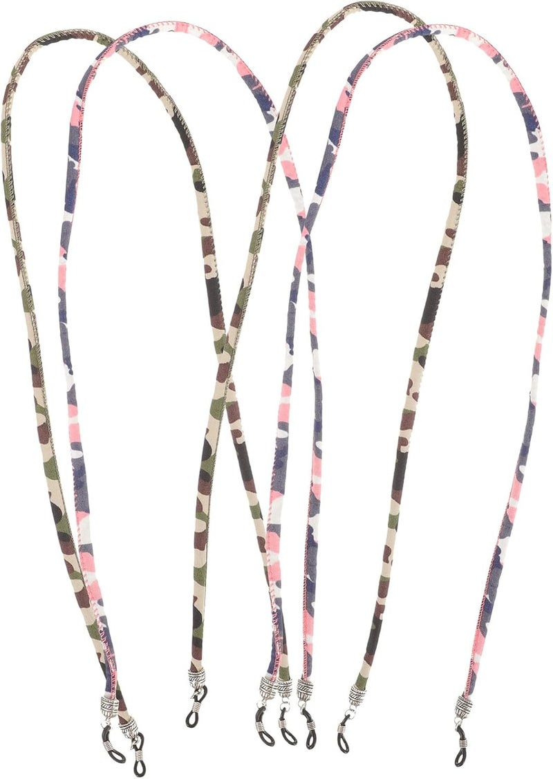 4pcs Camouflage Glasses Lanyards Eyeglass Holders for Men and Women, Sports Eyewear Retainers with Thick Sturdy Straps, Anti-drop Glasses Chain Accessories for Outdoor Activities - Image 1
