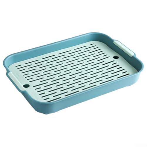 HOgardenME 1PC ABS Rabbit Litter Tray Guinea Pig Litter Pan Pet Potty Training Toilet Tray Small Animals Corner Litter Box for Hamster Ferret Chinchilla Hedgehog Bunny Detachable Design S Green - Image 1