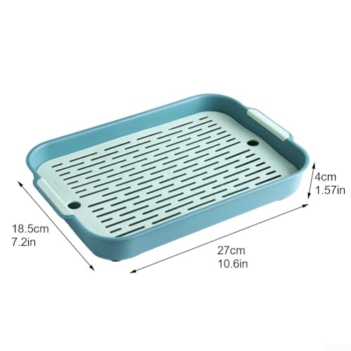 HOgardenME 1PC ABS Rabbit Litter Tray Guinea Pig Litter Pan Pet Potty Training Toilet Tray Small Animals Corner Litter Box for Hamster Ferret Chinchilla Hedgehog Bunny Detachable Design S Green - Image 3