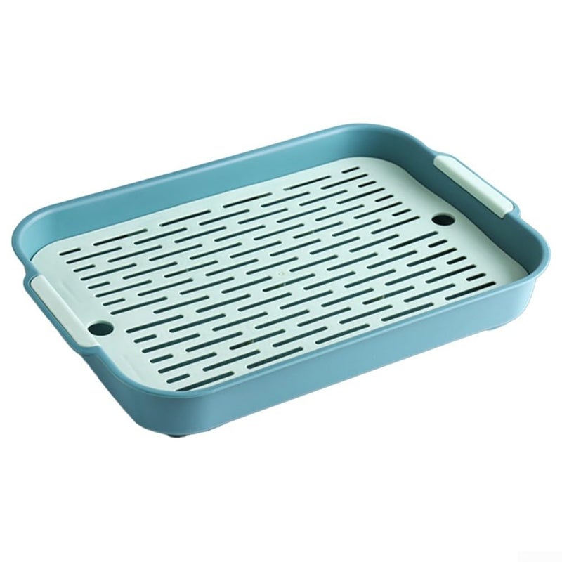 HOgardenME 1PC ABS Rabbit Litter Tray Guinea Pig Litter Pan Pet Potty Training Toilet Tray Small Animals Corner Litter Box for Hamster Ferret Chinchilla Hedgehog Bunny Detachable Design S Green - Image 2